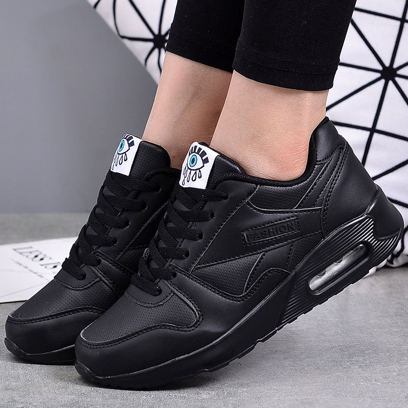 Women's Sneakers with Lace Up and Platform Sole
